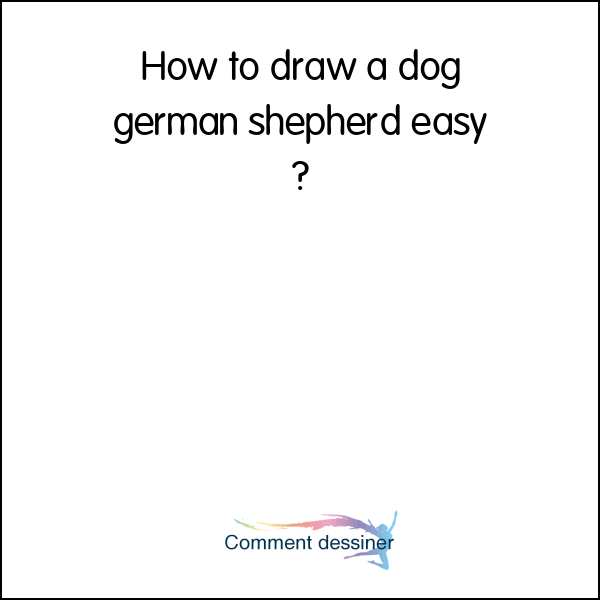 How to draw a dog german shepherd easy